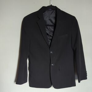 Chaps Sports Blazer Black Two-Button Wedding Easter Boys Size 14